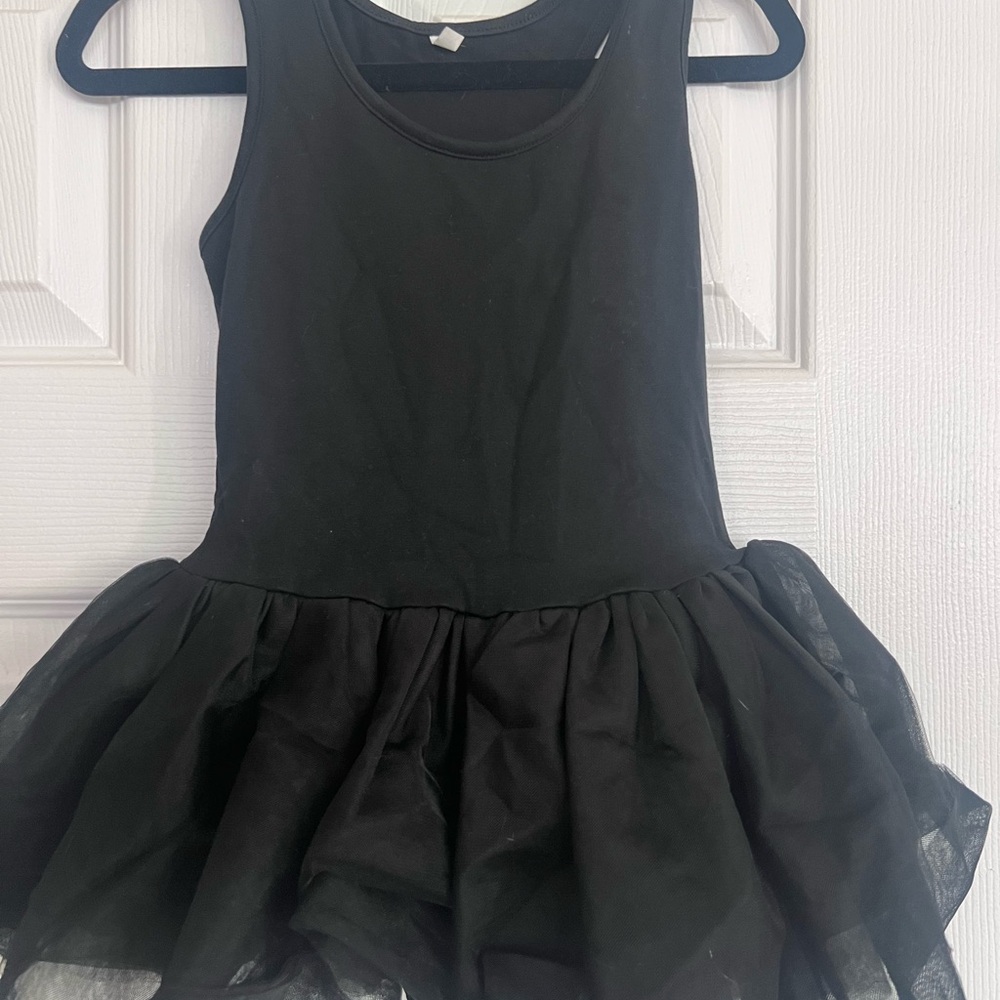 Chic Black Tulle Skirt Dress